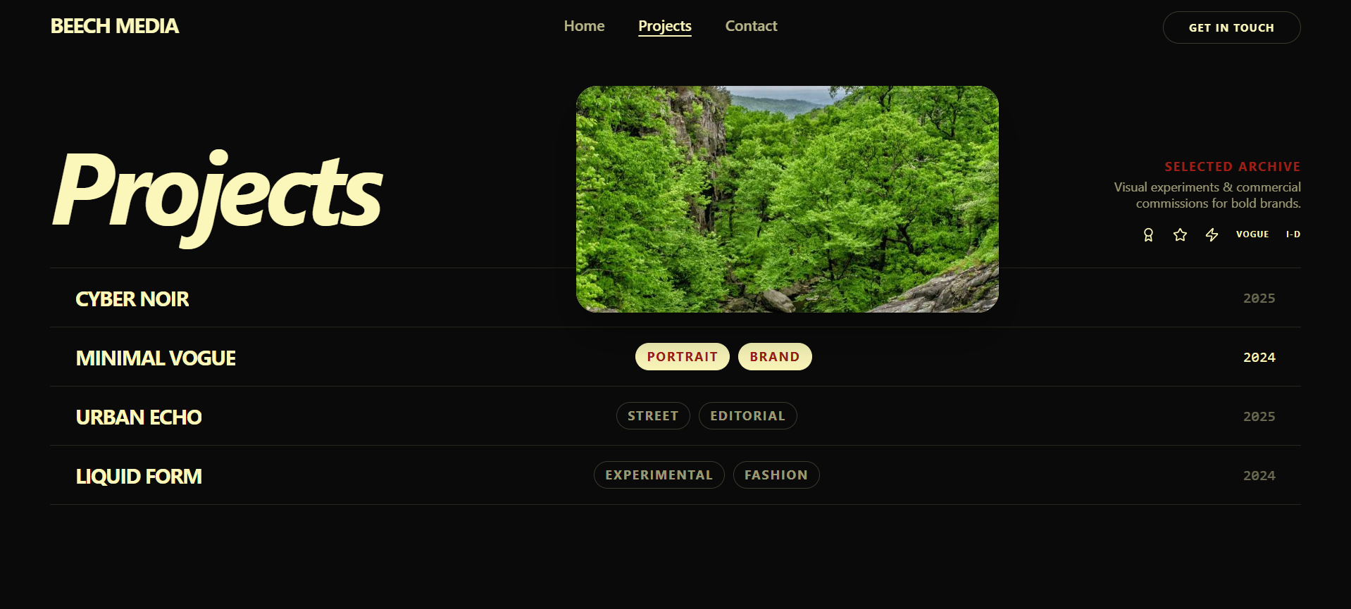 Beech media platform website