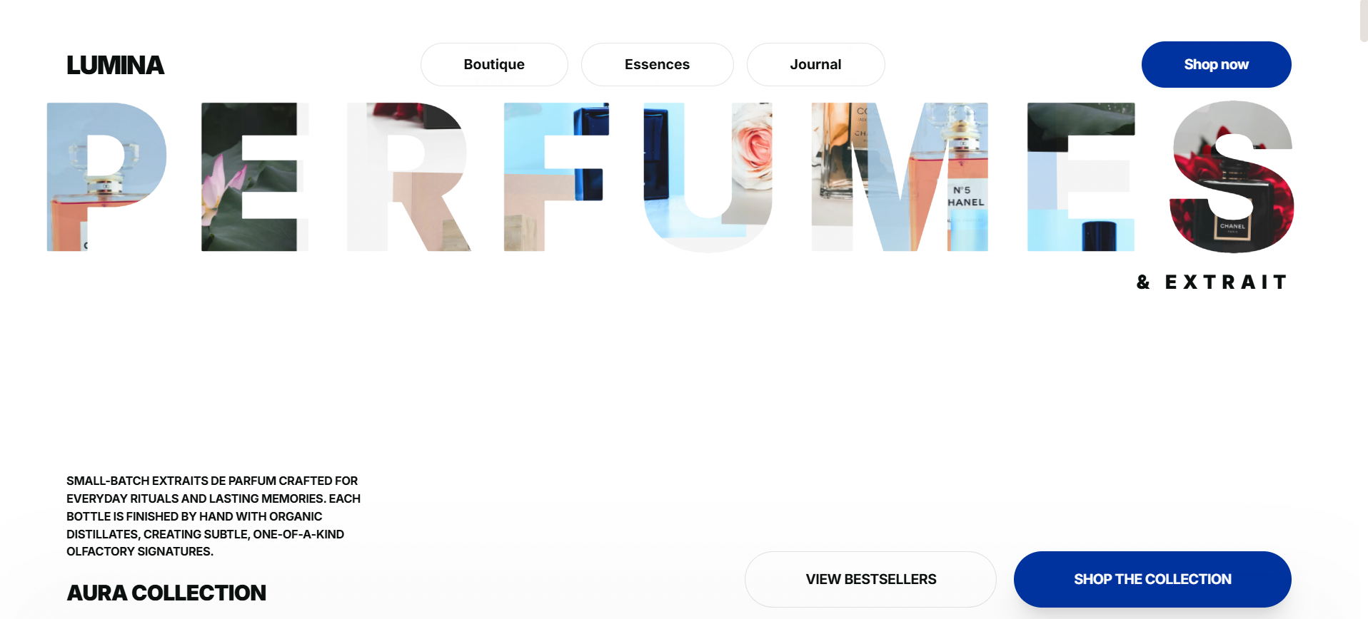 Lumina luxury parfums fragrance brand website