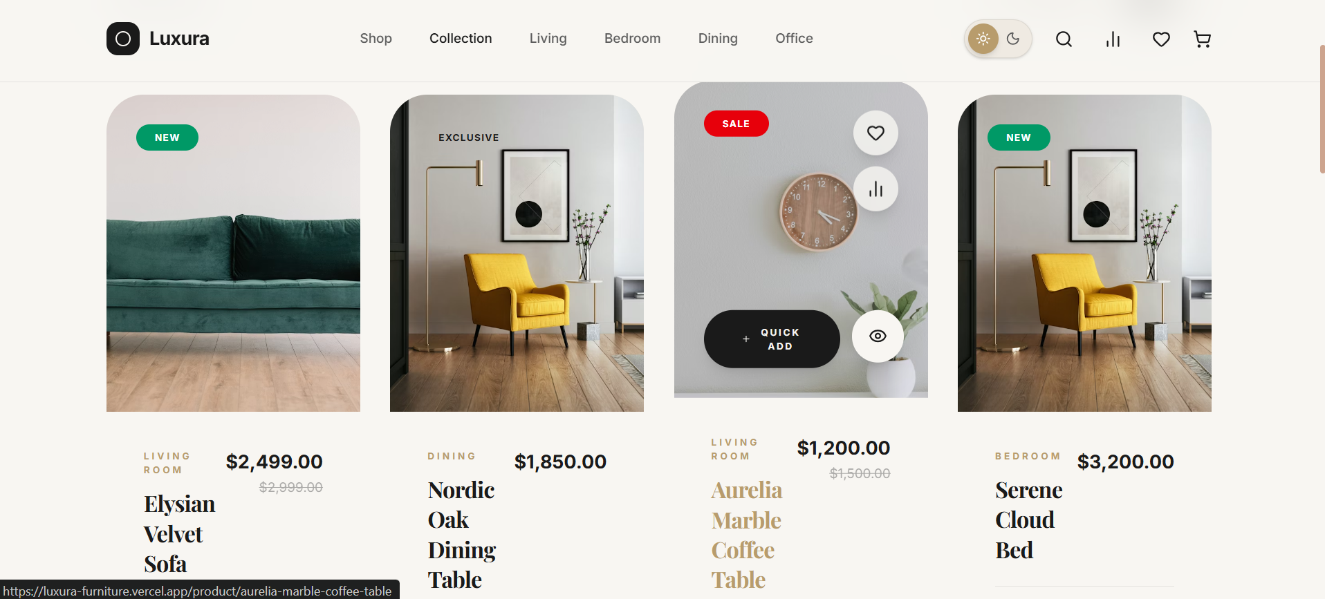 Luxura premium interior solutions website